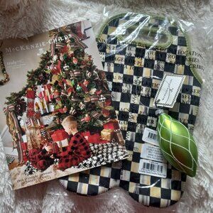 Mckenzie Childs double wine tote, mag,ornament